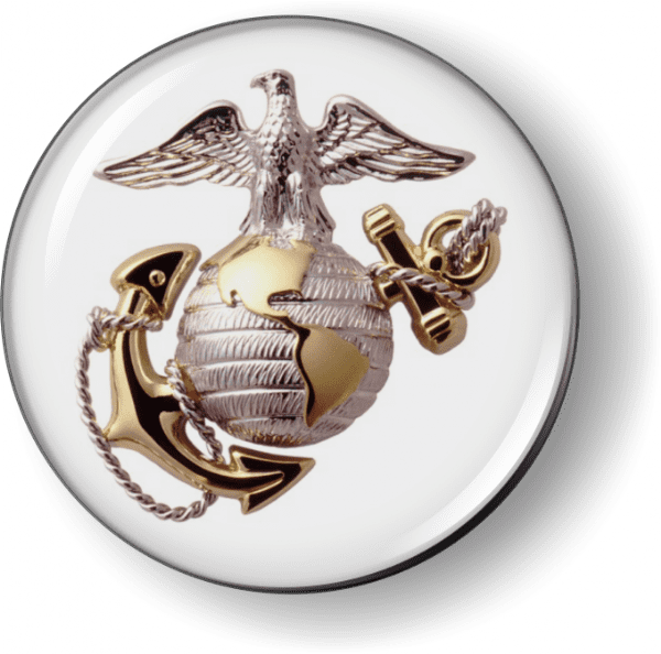 USMC Car Emblem 2 inch outside diametr